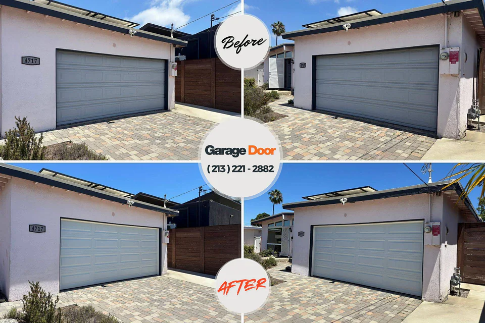 Before and after: garage door repair Franklin County